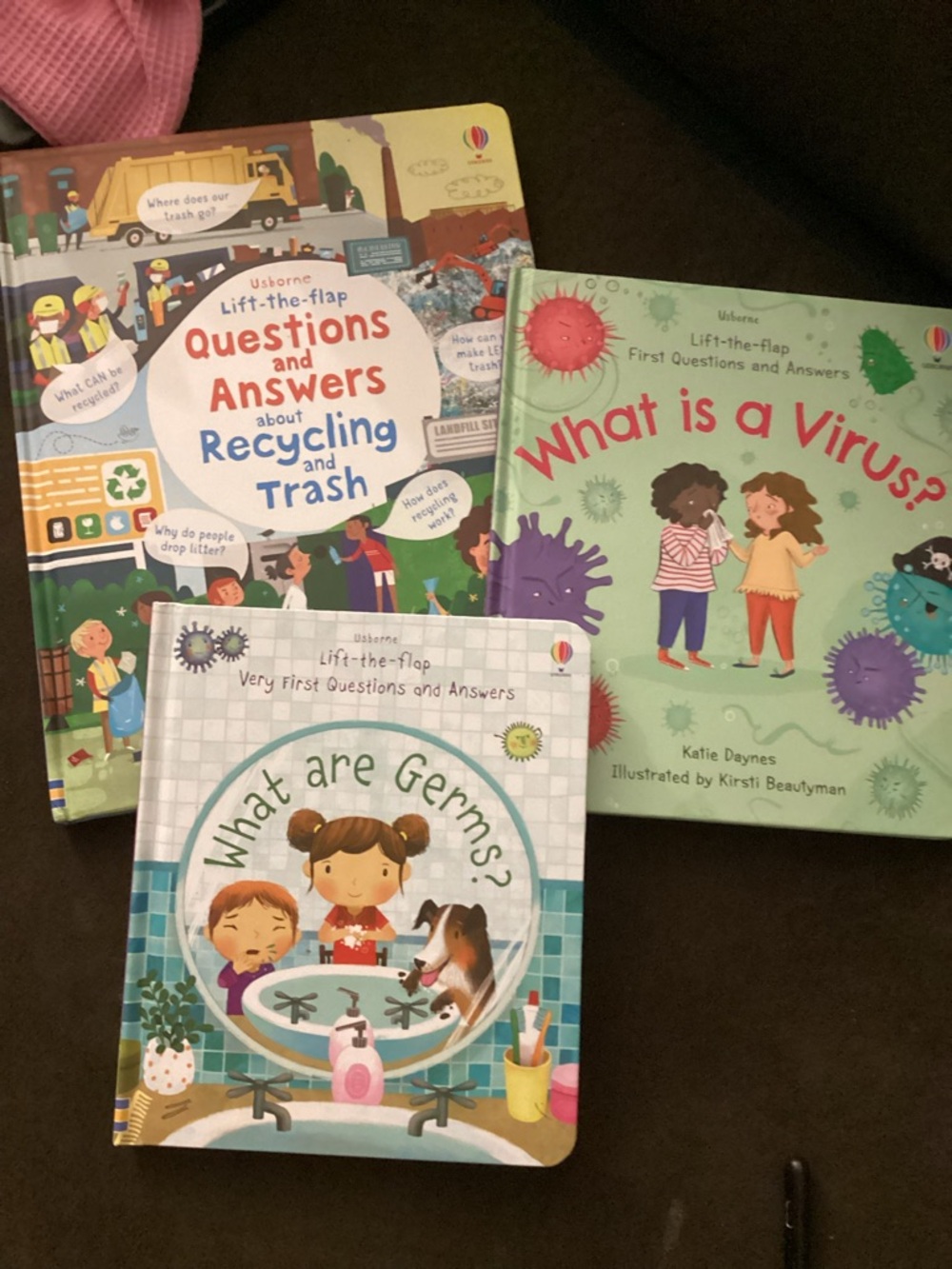 Usborne Lift-the-Flap Kids Learning Book Bundle - Green, White, Blue Covers